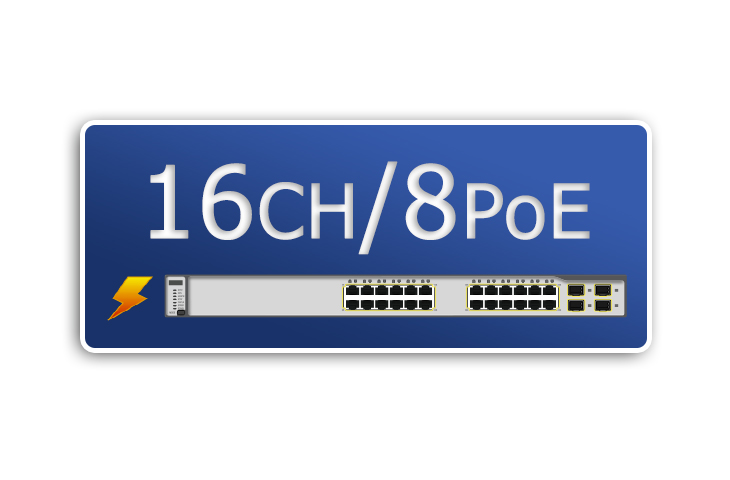 16CH/8POE